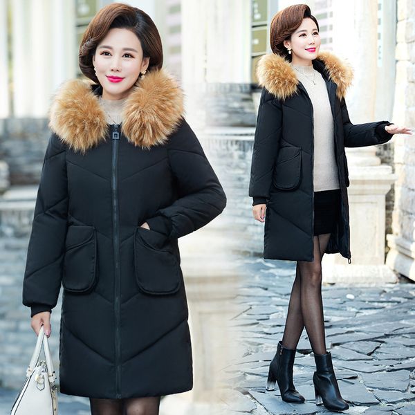 new down cotton female coat long section big pocket korean cotton coat thicken winter loose parka women's jacket, Black
new down cotton female coat long section big pocket korean cotton coat thicken winter loose parka women's jacket, Black