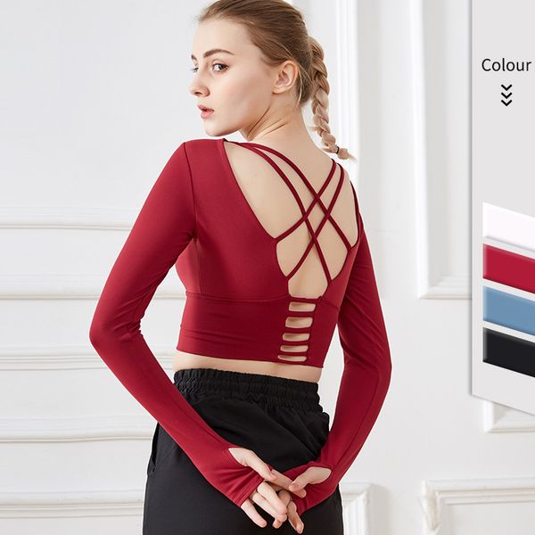 gym clothing europe america autumn winter beauty back thin drawstring workout clothes womens tight sports coat with chest /30, White;black 
gym clothing europe america autumn winter beauty back thin drawstring workout clothes womens tight sports coat with chest /30, White;black