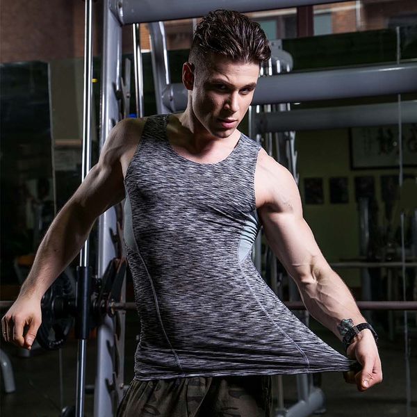 men fitness vest basketball training running shirt elastic quick drying tights tank breathable compression sportswear o neck sleeveless, White;black
men fitness vest basketball training running shirt elastic quick drying tights tank breathable compression sportswear o neck sleeveless, White;black