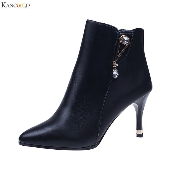 kancoold new fashion boots for women zipper soild pointed toe thin heel casual high heels boots women shoes woman female, Black
kancoold new fashion boots for women zipper soild pointed toe thin heel casual high heels boots women shoes woman female, Black