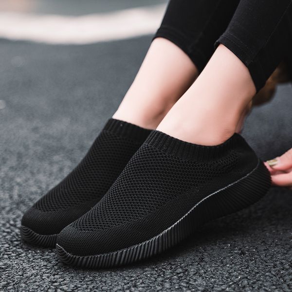 women fabric socks shoes woman fashion casual soft shoes slip on tenis feminino sneakers woman plus size zapatos de mujer, Black
women fabric socks shoes woman fashion casual soft shoes slip on tenis feminino sneakers woman plus size zapatos de mujer, Black