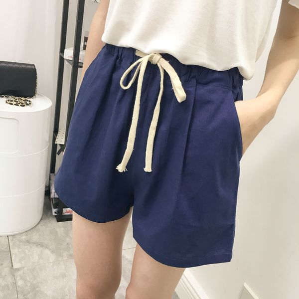 2020 women summer shorts lace-up high waist women shorts solid casual cotton and linen femme pocket loose outwear, White;black
2020 women summer shorts lace-up high waist women shorts solid casual cotton and linen femme pocket loose outwear, White;black