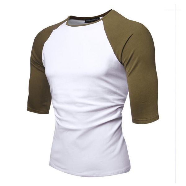 tshirts fashion slim crew neck pullover short sleeve mens tees casual males clothing panelled mens designer, White;black
tshirts fashion slim crew neck pullover short sleeve mens tees casual males clothing panelled mens designer, White;black