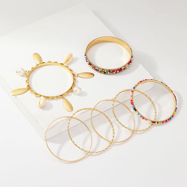 dropshipping bohemia ethnic style gold color shell bangles bracelet european & american trendy multicolor bead banges for women, Golden;silver
dropshipping bohemia ethnic style gold color shell bangles bracelet european & american trendy multicolor bead banges for women, Golden;silver