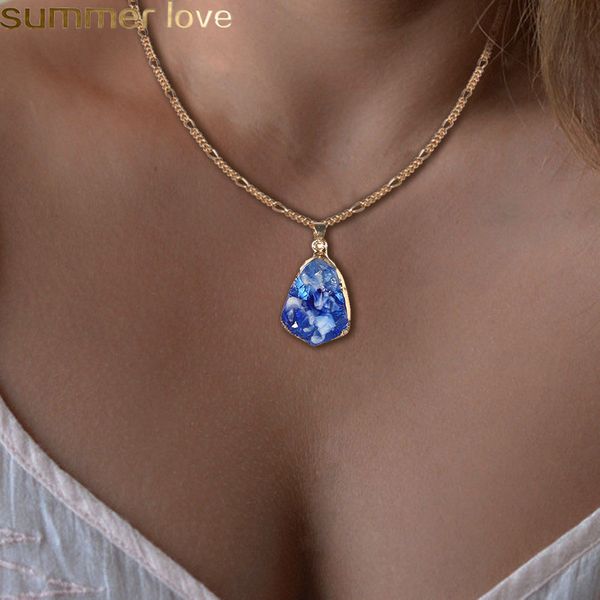 new resin stone quartz pendant necklace colorful irregular drusy gold color chain stone necklaces for women wholesale jewelry gift, Silver
new resin stone quartz pendant necklace colorful irregular drusy gold color chain stone necklaces for women wholesale jewelry gift, Silver