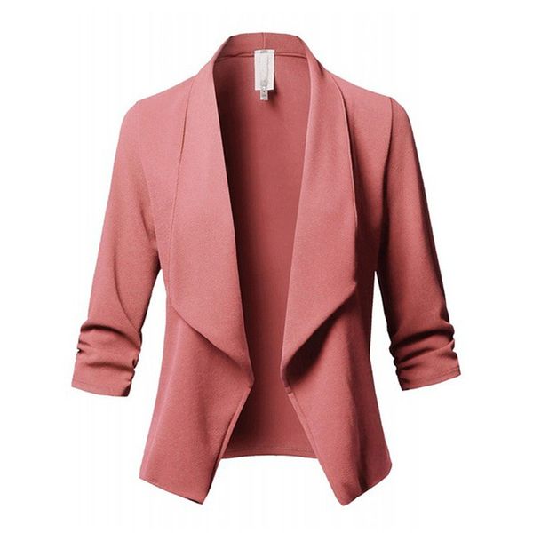 women blazers casual solid color long sleeve office lady ruched blazer formal coat suit 10 colors plus size s-5xl, White;black
women blazers casual solid color long sleeve office lady ruched blazer formal coat suit 10 colors plus size s-5xl, White;black