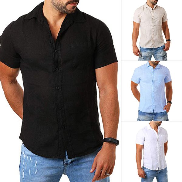 fashion nice casual solid cotton linen shirts men summer fashion short sleeve shirts comfortable slim fit tees for male, White;black
fashion nice casual solid cotton linen shirts men summer fashion short sleeve shirts comfortable slim fit tees for male, White;black