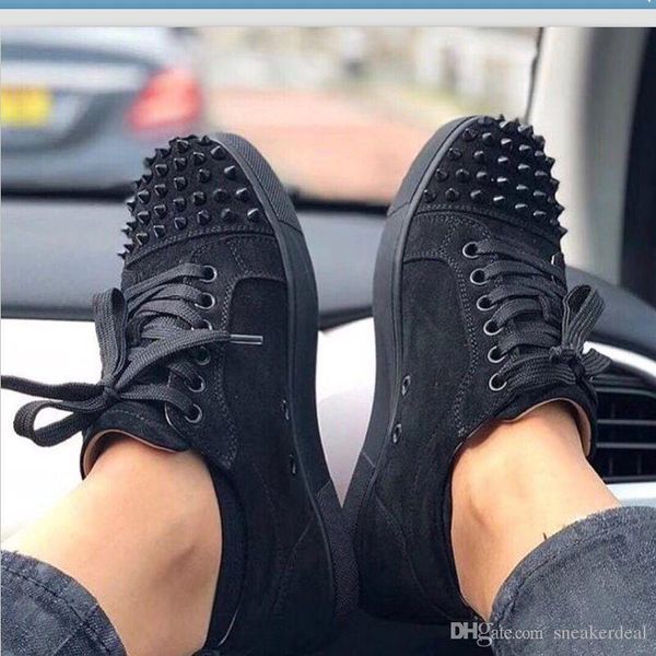 with box designer sneakers low cut spikes flats shoes red bottom for men and women leather sneakers party designer shoes, Black
with box designer sneakers low cut spikes flats shoes red bottom for men and women leather sneakers party designer shoes, Black