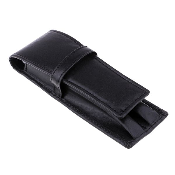 pen storage case large capacity pen holder pouch pen bag for 2 pens black