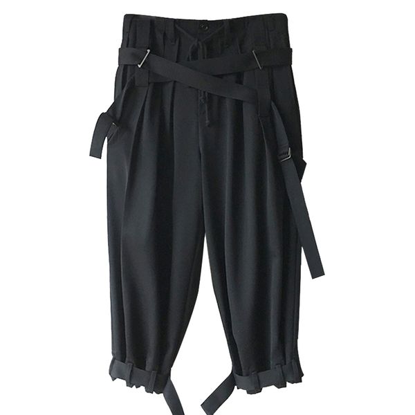 27-44 2018 men's clothing gd hair stylist fashion casual loose bandage black ribbon wide leg pants culottes plus size costumes
27-44 2018 men's clothing gd hair stylist fashion casual loose bandage black ribbon wide leg pants culottes plus size costumes