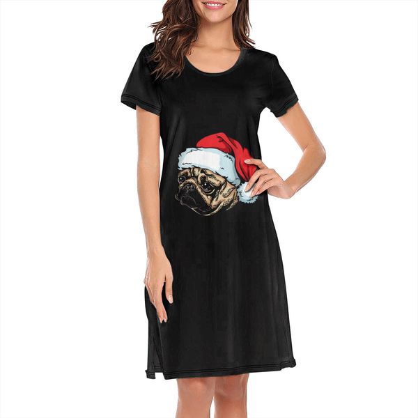 nighties for women christmas pug puppies dog printing fun short sleeve nightdress german shepherd dad puppy circle love labrador mom dog, Black;red
nighties for women christmas pug puppies dog printing fun short sleeve nightdress german shepherd dad puppy circle love labrador mom dog, Black;red