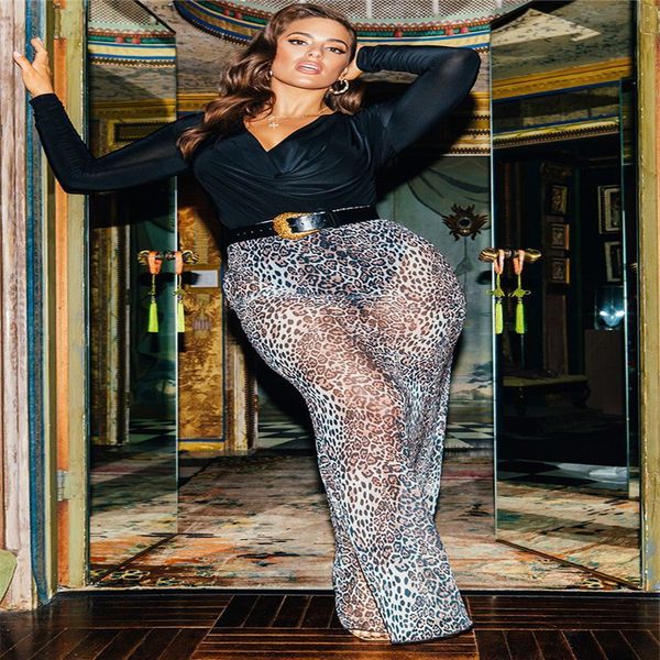 new style women skirt fashion women summer leopard high waist see through long skirt skinny pencil, Black
new style women skirt fashion women summer leopard high waist see through long skirt skinny pencil, Black