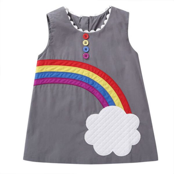 2018 new summer fashion baby girls rainbow cloud dress kid party dresses toddler sleeveless grey casual beach sundress outfit, Red;yellow
2018 new summer fashion baby girls rainbow cloud dress kid party dresses toddler sleeveless grey casual beach sundress outfit, Red;yellow
