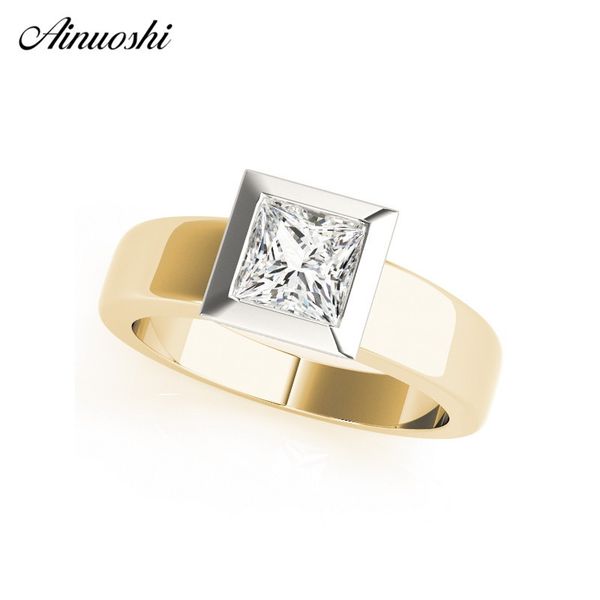 ainuoshi 925 sterling silver engagement anniversary ring anillo de plata 1.25ct solitiare princess cut bridal party jewelry gift y200107, Slivery;golden
ainuoshi 925 sterling silver engagement anniversary ring anillo de plata 1.25ct solitiare princess cut bridal party jewelry gift y200107, Slivery;golden