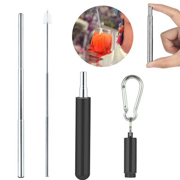 reusable retractable drinking straws stainless steel metal straw telescopic drinking straw cleaning brush set bar travel outdoor
reusable retractable drinking straws stainless steel metal straw telescopic drinking straw cleaning brush set bar travel outdoor