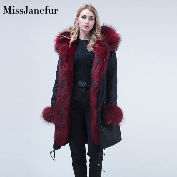 women's fur & faux winter coat parka homme women reccoon jacket fashion european elegant style, Black
women's fur & faux winter coat parka homme women reccoon jacket fashion european elegant style, Black