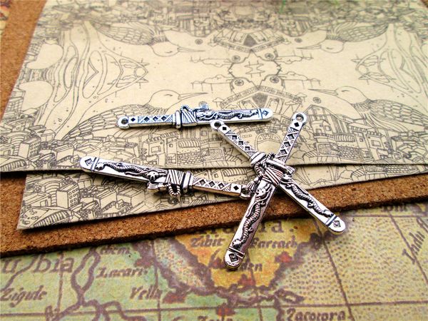 36pcs--45*8mm antique silver alloy sword charms pendant jewelry findings, Bronze;silver
36pcs--45*8mm antique silver alloy sword charms pendant jewelry findings, Bronze;silver