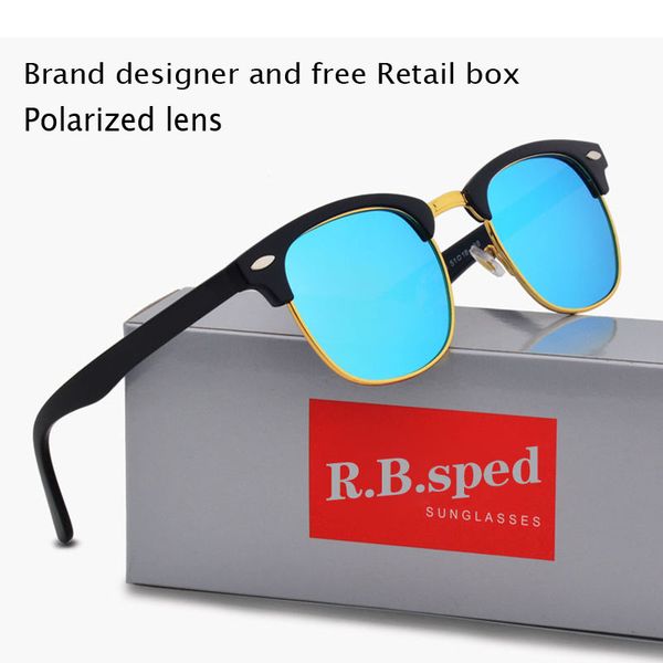 

бренд-дизайнер поляризованные солнцезащитные очки светоотражающие спорт уф-защита поляроидные линзы модельер винтаж солнцезащитные очки с че, White;black