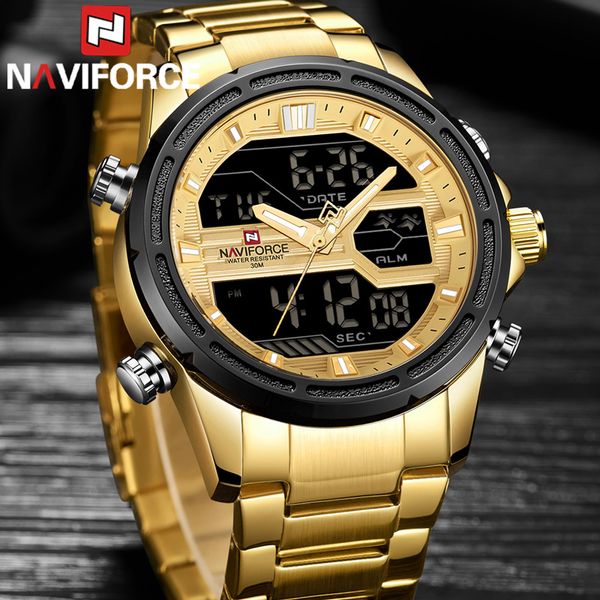 naviforce men watches waterproof led digital sport men's clock male wrist watch relogio masculino 9138, Slivery;brown
naviforce men watches waterproof led digital sport men's clock male wrist watch relogio masculino 9138, Slivery;brown