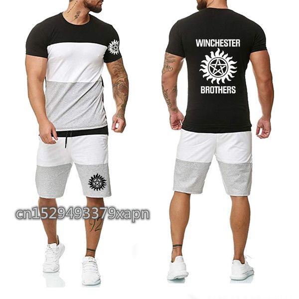 2020 new supernatural men's t-shirt summer winchester brothers print fashion casual cotton men t-shirts+shorts 2pcs suit, Gray
2020 new supernatural men's t-shirt summer winchester brothers print fashion casual cotton men t-shirts+shorts 2pcs suit, Gray