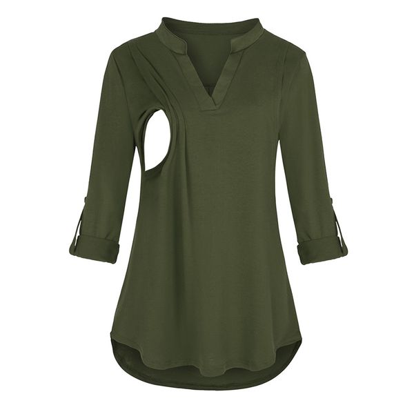 women's maternity clothes blouse spring cotton solid v-neck long sleeve nursing breastfeeding cloth for pregnant t-shirt cf
women's maternity clothes blouse spring cotton solid v-neck long sleeve nursing breastfeeding cloth for pregnant t-shirt cf