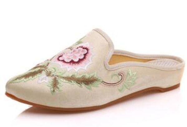 women's summer floral pointed sneakers embroidered comfort slip cotton suede sandals women's slippers, Black
women's summer floral pointed sneakers embroidered comfort slip cotton suede sandals women's slippers, Black