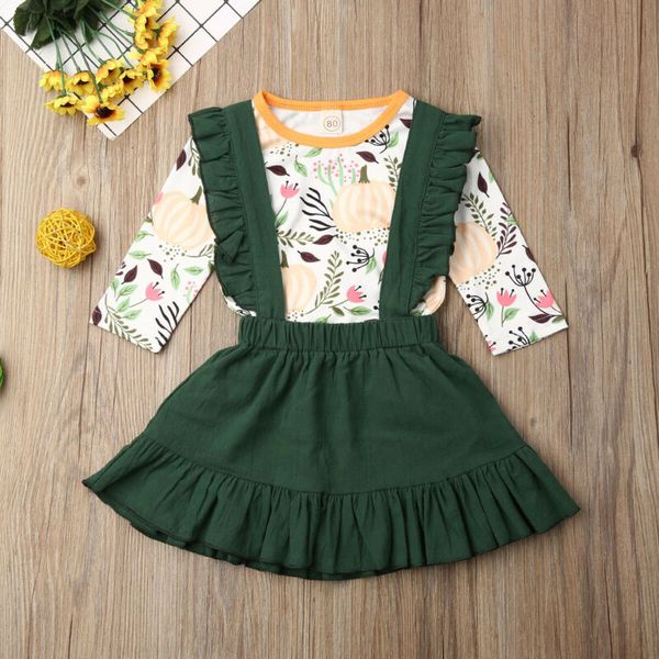 Pudcoco Autumn Kids Baby Girls Dress Clothes Halloween Dress Long Sleeve Tops T-shirt+ Solid Strap Skirt Outfits Set 2pcs
Pudcoco Autumn Kids Baby Girls Dress Clothes Halloween Dress Long Sleeve Tops T-shirt+ Solid Strap Skirt Outfits Set 2pcs