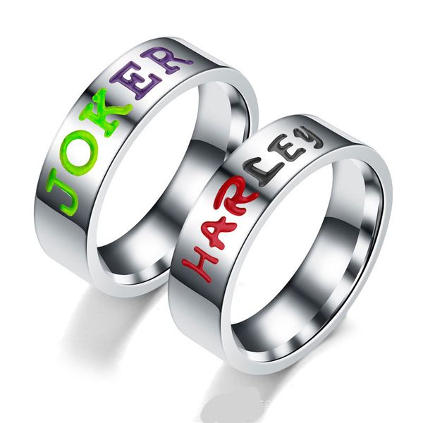 6mm suicide squad rings for couple the joker harley quinn couples gifts wedding band for women men, Slivery;golden
6mm suicide squad rings for couple the joker harley quinn couples gifts wedding band for women men, Slivery;golden
