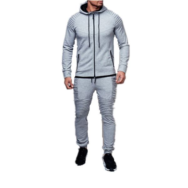 new men's outdoor sports and leisure suits sports cardigan arm stripes men's hoodies + and leisure fashion trousers, Gray
new men's outdoor sports and leisure suits sports cardigan arm stripes men's hoodies + and leisure fashion trousers, Gray