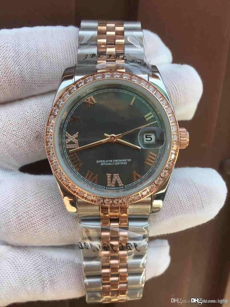 new 36mm watch diamond bezel women's luxury stainless steel watches the women's automatic mechanical watches, Slivery;brown
new 36mm watch diamond bezel women's luxury stainless steel watches the women's automatic mechanical watches, Slivery;brown