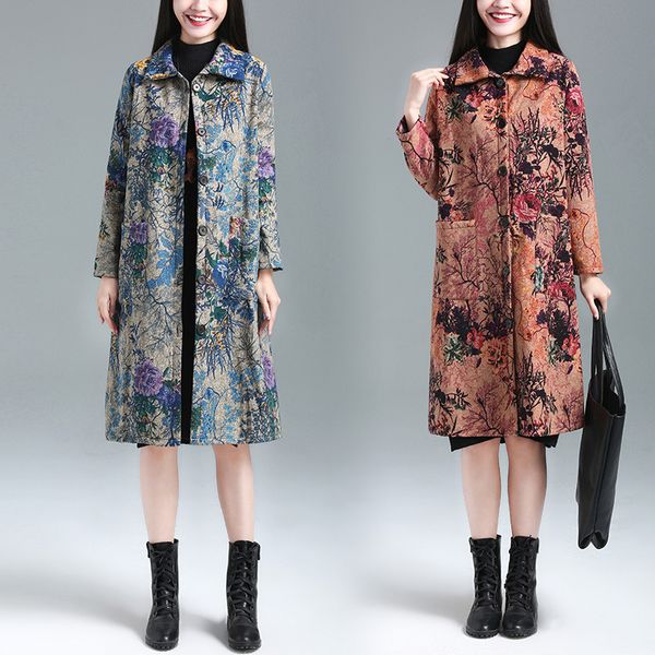 women fashion jacket winter new style korean printing cotton thicken crew neck straight type style loose and plus-sized, Black
women fashion jacket winter new style korean printing cotton thicken crew neck straight type style loose and plus-sized, Black