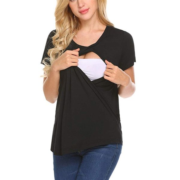 women maternity pregnancy folding nursing baby breastfeeding t-shirt nursing pregnant women breastfeeding e1, White
women maternity pregnancy folding nursing baby breastfeeding t-shirt nursing pregnant women breastfeeding e1, White