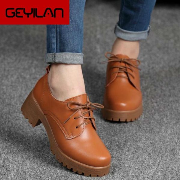spring\summer british style split cow leather women square heel platform shoes woman rounded lace-up oxfords women flat ghn78, Black
spring\summer british style split cow leather women square heel platform shoes woman rounded lace-up oxfords women flat ghn78, Black