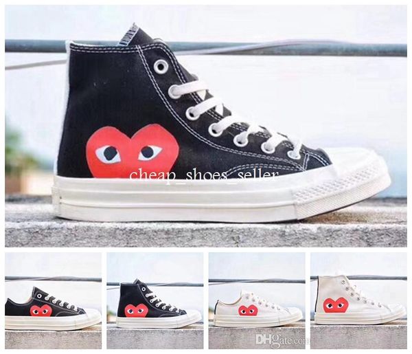 2019 new chuck shoes 1970s classic black canvas casual play jointly big eyes high heart women mens fashion designer sneakers chaussures, White;red
2019 new chuck shoes 1970s classic black canvas casual play jointly big eyes high heart women mens fashion designer sneakers chaussures, White;red