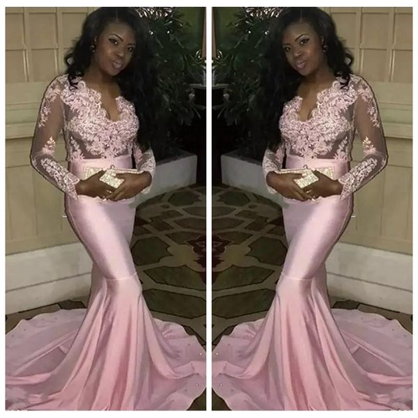 sheer v-neck long sleeves slim mermaid prom dresses lace appliques 2019 custom petite vestidos de soiree evening party gowns custom, Black
sheer v-neck long sleeves slim mermaid prom dresses lace appliques 2019 custom petite vestidos de soiree evening party gowns custom, Black
