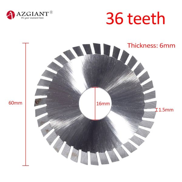 hss 60*16*6mm 36 teeth coarse tooth milling cutter for horizontal key cut machine car key locksmith accessories
hss 60*16*6mm 36 teeth coarse tooth milling cutter for horizontal key cut machine car key locksmith accessories