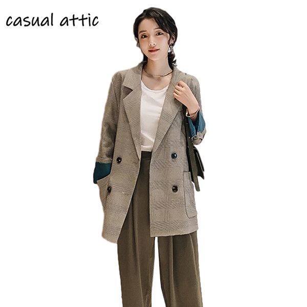 women's suits & blazers classic plaid women double breasted casual blazer office spring autumn 2021 long sleeve jacket, White;black
women's suits & blazers classic plaid women double breasted casual blazer office spring autumn 2021 long sleeve jacket, White;black