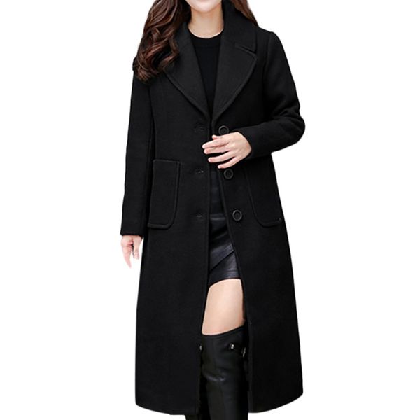 women jacket parka 2019 women ladies winter lapel slim long coat jacket parka outwear wool overcoat jaqueta corta vento feminina, Black
women jacket parka 2019 women ladies winter lapel slim long coat jacket parka outwear wool overcoat jaqueta corta vento feminina, Black