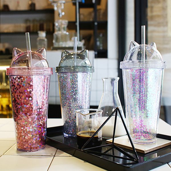 ear glitter double cup children's baby cartoon cute water cup creative sequin plastic straw juice cup glass mugs t2i5150
ear glitter double cup children's baby cartoon cute water cup creative sequin plastic straw juice cup glass mugs t2i5150