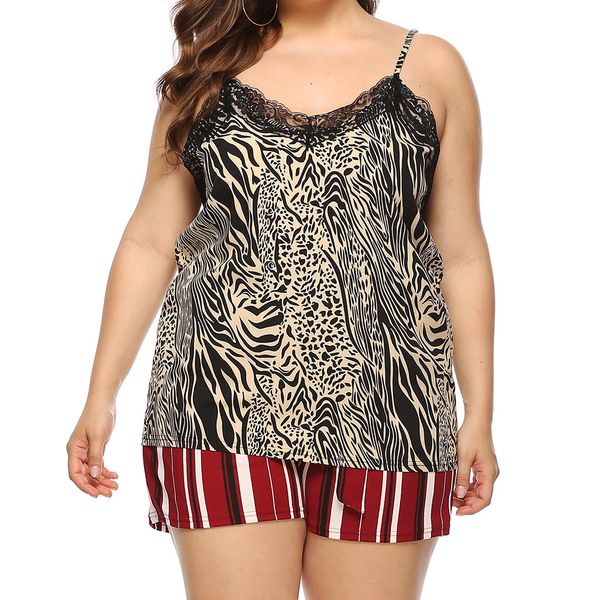 sleeveless sling plus size women pajamas lace zebra print silk pyjamas home clothing suit womens luxury pajama set *50, Black;red
sleeveless sling plus size women pajamas lace zebra print silk pyjamas home clothing suit womens luxury pajama set *50, Black;red