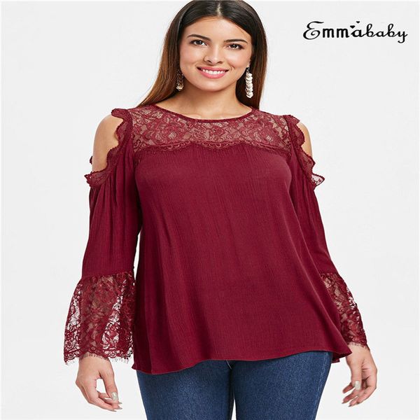 woemn summer blouse shirt women's round neck long sleeve cotton loose blouse lace off shoulder shirt, White
woemn summer blouse shirt women's round neck long sleeve cotton loose blouse lace off shoulder shirt, White