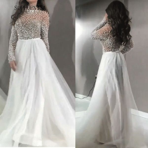 abendkleider high neck white prom dresses long sleeve beaded arabic elegant prom gown 2019 vestido longo festa, White;black
abendkleider high neck white prom dresses long sleeve beaded arabic elegant prom gown 2019 vestido longo festa, White;black