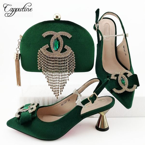 elegant dark green high heel pointed toe evening shoes with clutch bag sets with rhinestones mm1087 heel height 7cm, Black
elegant dark green high heel pointed toe evening shoes with clutch bag sets with rhinestones mm1087 heel height 7cm, Black