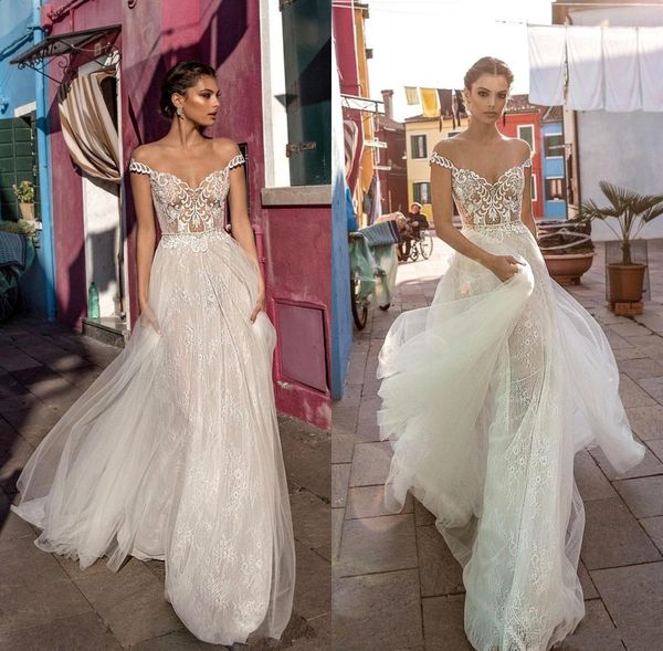 bohemia off shoulder beach wedding dresses lace appliques a line tulle bridal gown arabic dubai robe de mariee bc1419, White
bohemia off shoulder beach wedding dresses lace appliques a line tulle bridal gown arabic dubai robe de mariee bc1419, White