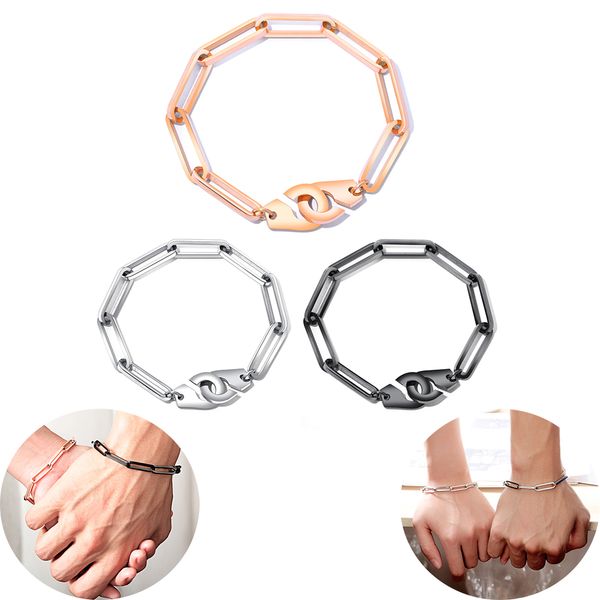 пары handcuff link браслеты из нержавеющей стали браслет цепи браслет lovers charm ремешке браслеты мужские женские ювелирные подарки, Golden;silver
пары handcuff link браслеты из нержавеющей стали браслет цепи браслет lovers charm ремешке браслеты мужские женские ювелирные подарки, Golden;silver