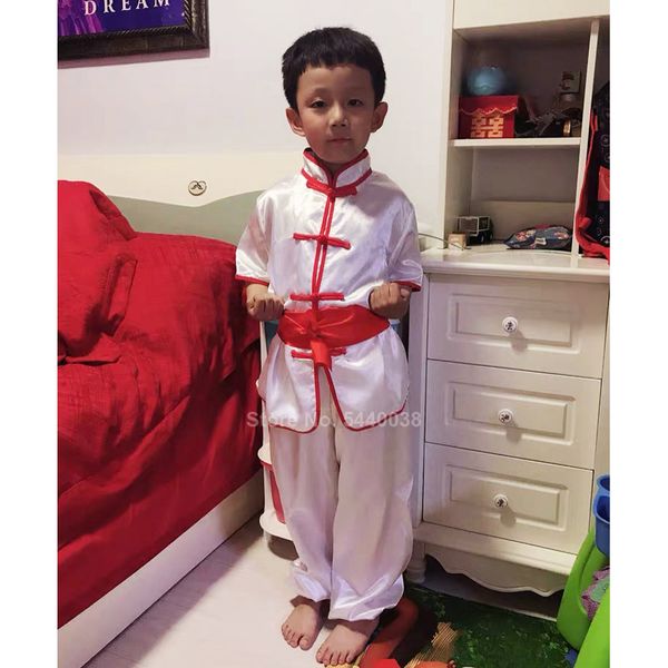 children traditional chinese kungfu suit for kids taichi uniform girls boys tang suit hanfu stage performance costume set, Black;red
children traditional chinese kungfu suit for kids taichi uniform girls boys tang suit hanfu stage performance costume set, Black;red