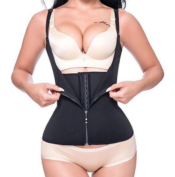 sfit firm waist trainer fashion women zipper body shaper zipper up shapewear solid black corset girdle slimming belt, Black;gray
sfit firm waist trainer fashion women zipper body shaper zipper up shapewear solid black corset girdle slimming belt, Black;gray