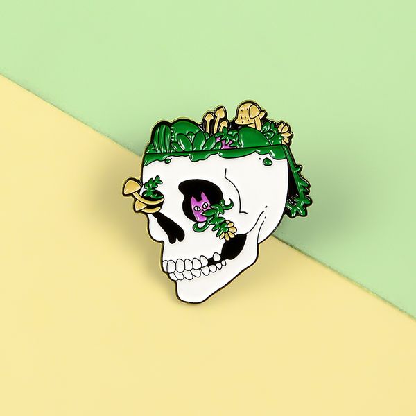 punk exaggerated rebirth bone skull mushroom flowers enamel brooch alloy badge cowboy clothes bag pin accessories woman jewelry, Gray
punk exaggerated rebirth bone skull mushroom flowers enamel brooch alloy badge cowboy clothes bag pin accessories woman jewelry, Gray