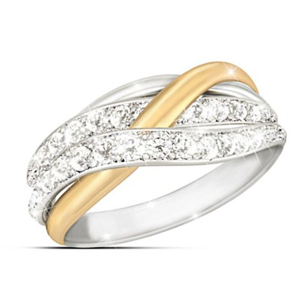 huitan gorgeous intersect women ring full micro paved cz stone dazzling wedding ring fashion cross lady jewelry new arrival, Slivery;golden
huitan gorgeous intersect women ring full micro paved cz stone dazzling wedding ring fashion cross lady jewelry new arrival, Slivery;golden