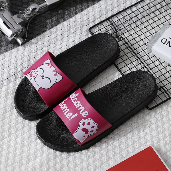 women casual cartoon cat print flat shoes summer non-slip flip flops slides ladies beach sandals female new design home slippers, Black
women casual cartoon cat print flat shoes summer non-slip flip flops slides ladies beach sandals female new design home slippers, Black